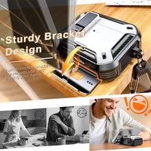 RFUNGUANGO Compatible With AirPods Pro 2nd/1st Case,Magnetic Automatic Lock With Phone Holder & Cleaning Kit,Compatible With Magsafe, Back Magnetic Charging - White - View 3