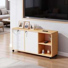 Archivador Muebles De Oficina 3 Cajones Con Puerta Casillero - Albaricoque - Ver 1