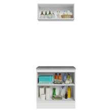 Conjunto de Baño Completo Para Almacenaje Madesa Vik 80cm BG - Blanco y Gris - Ver 5