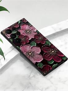 1个时尚花卉印花软TPU手机壳，防刮防震保护套，兼容华为荣耀、红米、三星Galaxy A04e/A05s/A13/A14/A15/A34/A35/A50/A52/A53/A54/S21/S22/S23/S24/S25/S25 Ultra/S25 FE/S26/S26 Plus/S26 Ultra/S26 Edge、6A/7A/8A、12T/13T/14T - 黑色 - 查看 4