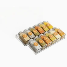 Bộ 2/4 kệ đựng gia vị bằng acrylic có thể điều chỉnh, kệ sắp xếp ngăn kéo nhà bếp - Hoàn hảo để đựng lọ gia vị, trong tủ, kệ bếp, mặt bàn và các phụ kiện nhà bếp khác, giải pháp lưu trữ thiết thực. Món quà lý tưởng cho Ngày Valentine, Giáng sinh, Ngày của Cha, Ngày của Mẹ dành cho người lớn tuổi hoặc bạn bè. Không bao gồm lọ gia vị. - Nhiều màu - Xem 12