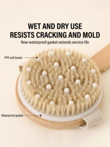 1 Conjunto Escova de Limpeza Corporal com Alça Longa Destacável, Inclui Escova de Chuveiro, Escova Seca, Escova Massageadora de Pés e Costas, Esfoliação Suave, Adequado para Chuveiro e Banho, Presente de Verão - Vários estilos - Visão 7