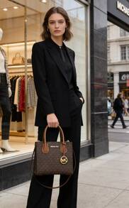 Michael Kors Bolso cruzado de cuero mediano Mercer, para uso diario y traslados - Marrón - Ver 2