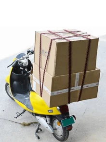 重型弹性货物捆绑带，适用于摩托车、自行车和卡车 - 宽型，行李固定带 - 多色 - 查看 4