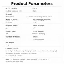 Hailicare Đai massage bụng hai mặt có chức năng sưởi ấm, 3 mức nhiệt độ, rung động kép, định hình vóc dáng, thoáng khí, món quà thiết thực dành cho phụ nữ và người lớn tuổi. - màu đen - Xem 12