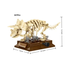 347片恐龙主题积木套装：3D拼装玩具模型。包含多种恐龙造型，例如霸王龙、三角龙、剑龙和腕龙。恐龙爱好者的必备之选，也非常适合初学者练习。有助于提升空间思维能力和手指灵活性。是理想的桌面装饰、生日礼物和节日纪念品。 - 彩色 - 查看 15