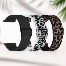 3条18mm/20mm/22mm快拆表带，兼容三星Galaxy Watch/Garmin Fenix/Fitbit Versa，也兼容 Ultra系列10/9/8/7/6/5/4/3/2/1/SE - 黑色+白豹紋+紋 - 查看 9