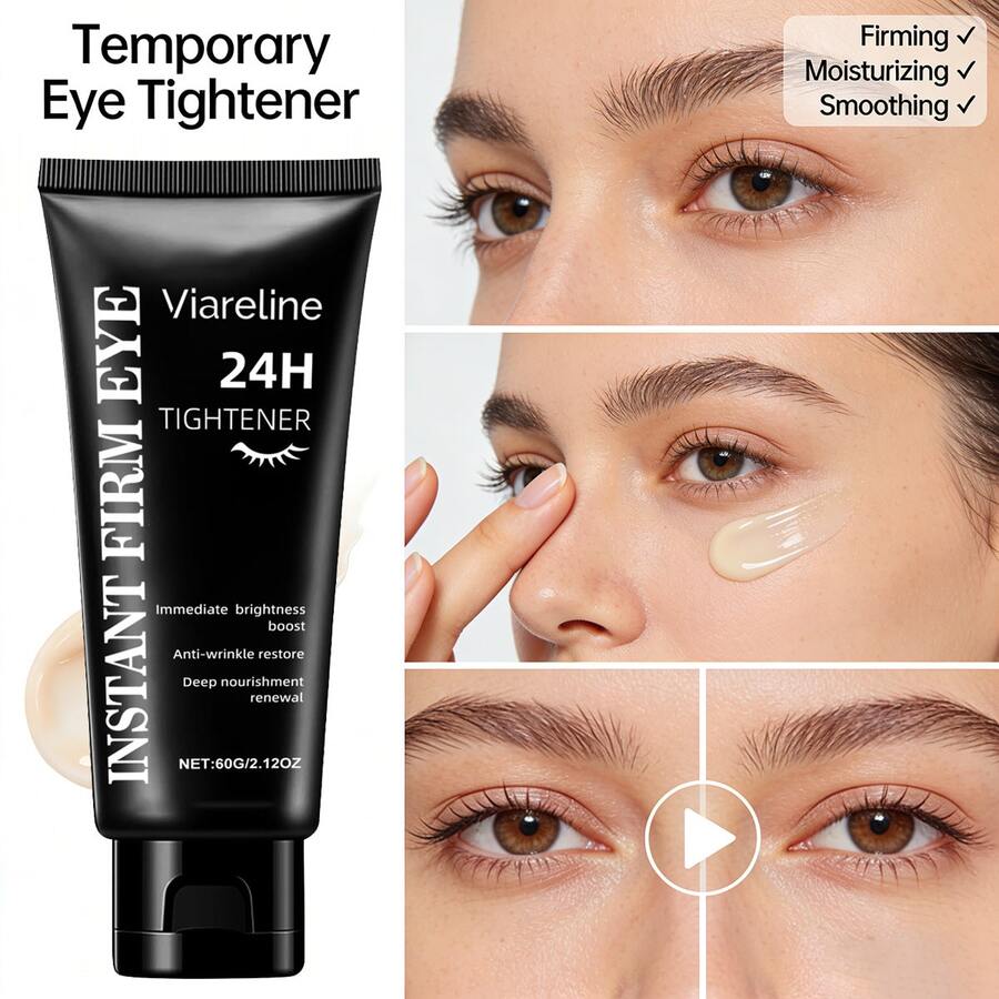 Viareline Instant Tighten & Firm Eye Cream – A Temporary Eye Tightener To Smooth The Look Of Fine Lines, Reduce Puffiness And Eye Bags For A Lifted, Nourished Appearance. Can Be Used As An Eye Massage Cream. - Eye Cream - 查看 1