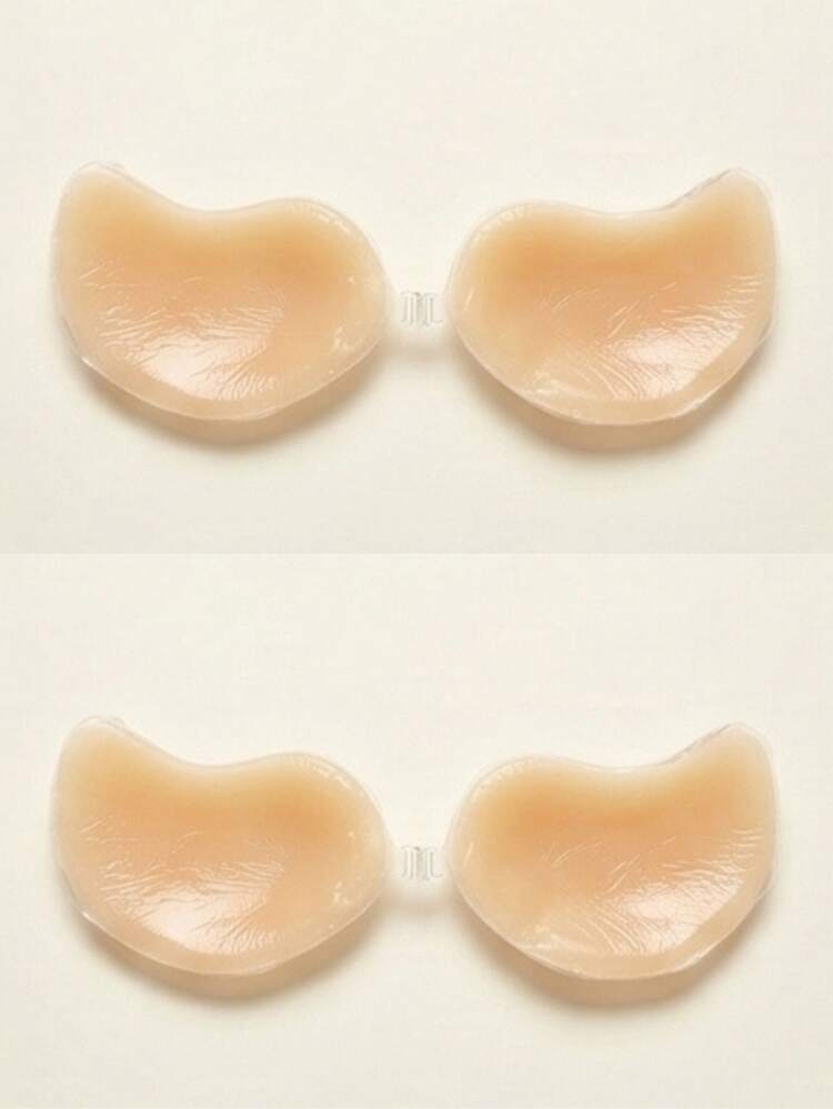 2/1件装隐形芒果形粘性聚拢文胸 - 女士无肩带硅胶提拉文胸罩杯，适合露背连衣裙，透气自粘垫，可重复使用，亲肤 - 彩色 - 查看 15