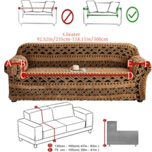 1pc Cationic Soft Plush Fabric Pet Proof Sofa Cover, Embossed Plush Jacquard Striped Pattern, Rich Color Palette, Thick Jacquard Plush Sofa Cover Suitable For 1/2/3/4 Seater Sofa, Autumn/Winter - Multicolor - View 15
