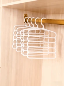 10Piece Multifunctional Pants Hanger, Space-Saving Pants Rack, Non-Slip Clothing Wardrobe Storage And Organizing Rack, Suitable For Pants, Jeans, Suit Pants, Skirts, Scarves, Ties (White) - trắng - Xem 10