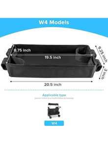 1pcDeluxe Stroller Tray Stroller Tray Rack Wagon Tray. - Black - View 7