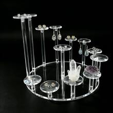 A Set Of 13 Heads Multi-Functional Durable Transparent Display Rack, High-End Acrylic Storage Display Rack, Jewelry Display Rack, Cupcake Display Rack, Perfume Display Rack, Doll Display Rack, Festival, Daily Use, And Gift Giving - Clear - View 1