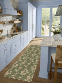 1 pieza Alfombra/Tapete/Alfombra de área/Alfombra de baño/Felpudo/Pasillo de estilo vintage desgastado y abstracto, adecuado para baño, cocina, entrada, pasillo, mesita de noche, sala de estar, dormitorio y todas las estaciones, suave y lavable, decoración del hogar - Multicolor - Ver 5