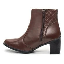Women's Ankle Boot With Chunky Heel, Soft, Comfortable, Winter New Arrival - Rỉ Nâu - Xem 7