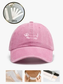 A Retro Washed Hats For Men Hats For Women, All-Season Spring SummerAutumn Winter Wearable Adjustable Strap Suitable For Valentine's Day Weddings Christmas School Season Father's Day Outdoor Sports Travel Sun Protection Essential Gifts For Men &Women Niche Customizable Trucker Hat Available In Black Pink Purple Yellow Casual Headwear - Black - View 8