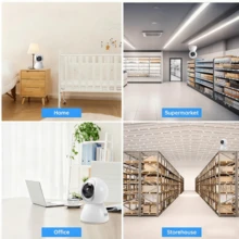 1 pieza Cámara de inalámbrica WiFi 2.4G para interiores, cámara HD 2MP, monitor de bebé/mascota, seguimiento automático, visión nocturna a color, audio bidireccional, visualización remota, uso compartido entre varios usuarios, control a través de aplicación móvil, almacenamiento en tarjeta SD/nube (se requiere suscripción), protege tu hogar - Ver 6