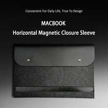 FIORIA Double-Layer Laptop Sleeve For MacBook Air/Pro, Horizontal Flip-Cover Design, Distressed Leather Texture, Double Magnetic Closure, Made Of Microfiber And Felt Material, Comfortable To The Touch And Portable. - Mint Green - View 5