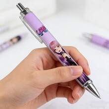 K-POP Theme Ballpoint Pen And Rollerball Pen, Featuring Popular Girl Group Patterns, Black Ink Refill. Quick-Drying Ink, Smooth Writing. Suitable For Young People And K-POP Fans - Sets - View 4