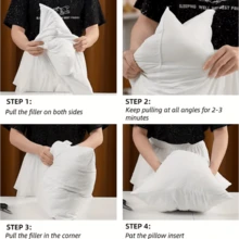Pack Of 4 Extra Deep Filled Throw Pillow Inserts All Sizes Soft Cushion Pads For Home Decor Scatters Fillers Comfortable Support - White - View 7