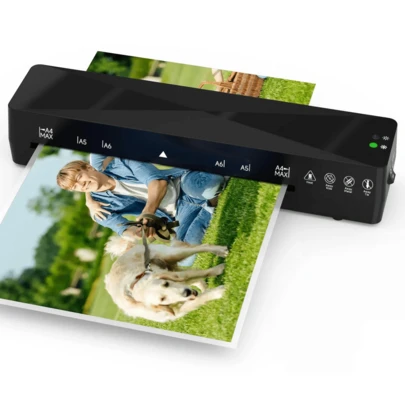  Crenova Laminator Machine, A4 Laminating Machine Hot & Cold With Fast Warm Technology, Thermal Laminator 9 Inch For Home Office School Business Black