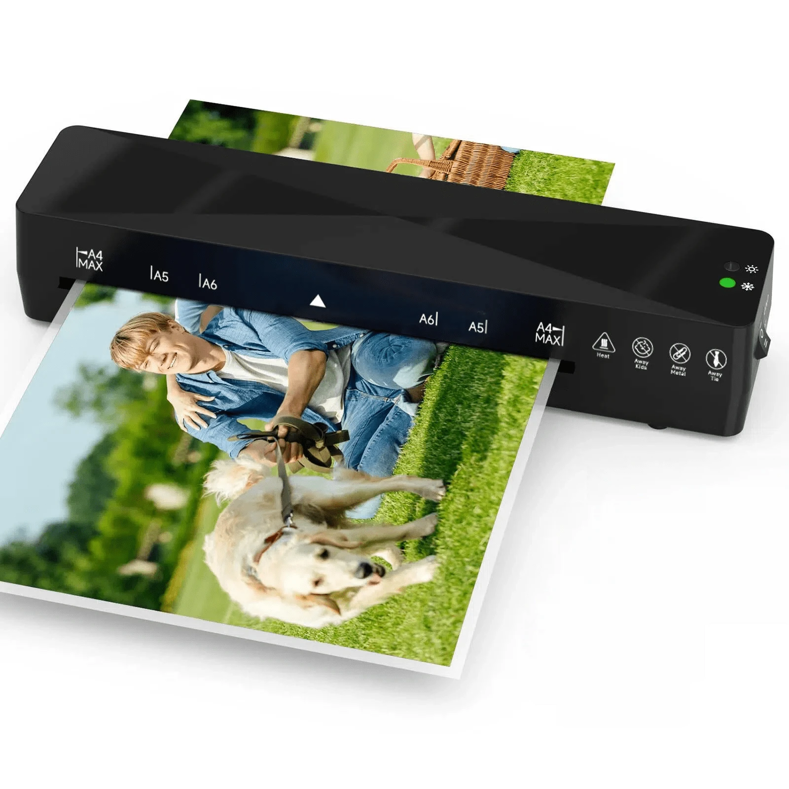 Crenova Laminator Machine, A4 Laminating Machine Hot & Cold With Fast Warm Technology, Thermal Laminator 9 Inch For Home Office School Business Black - 查看 1