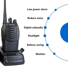2 Pcs Baofeng Walkie-talkie BF-666S comunicaciones por radio Color Negro - Negro - Ver 9
