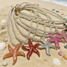 Collar exagerado con colgante de estrella de mar, estilo playa y océano - collar de estrellas de mar - Ver 4
