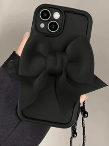 Butterfly+Phone Case+Wristband Anti Fall Phone Protective Case Phone Case Protective Case Suitable For IPhone 16 15 14 13 12 11 Pro Max PLUS - Black - View 5