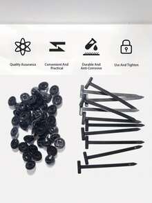 50/100 Pcs Black Cable Ties, Universal Cable Tie Buckle, Leaf Board Bottom Plate, Universal Buck - Multiple Styles - View 4