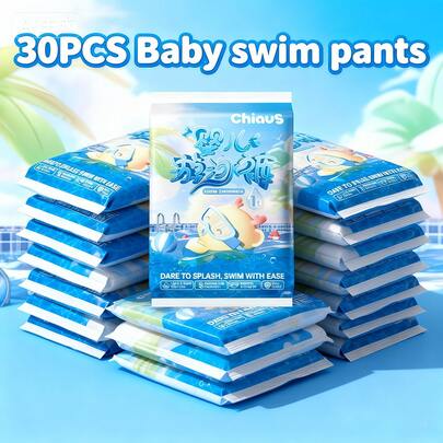 30 piezas de pantalones de natación desechables para bebés, pantalones de pañal para nadar, disponibles en tallas M, L, XL, XXL