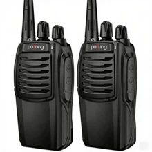 Radios de Comunicación Inalámbricos, BaoFeng Walkie Talkie 666s Recargable de Largo Alcance a Prueba de Lluvia, Altavoces con Micrófono, Intercomunicador Remoto para Uso Laboral - Negro - Ver 5