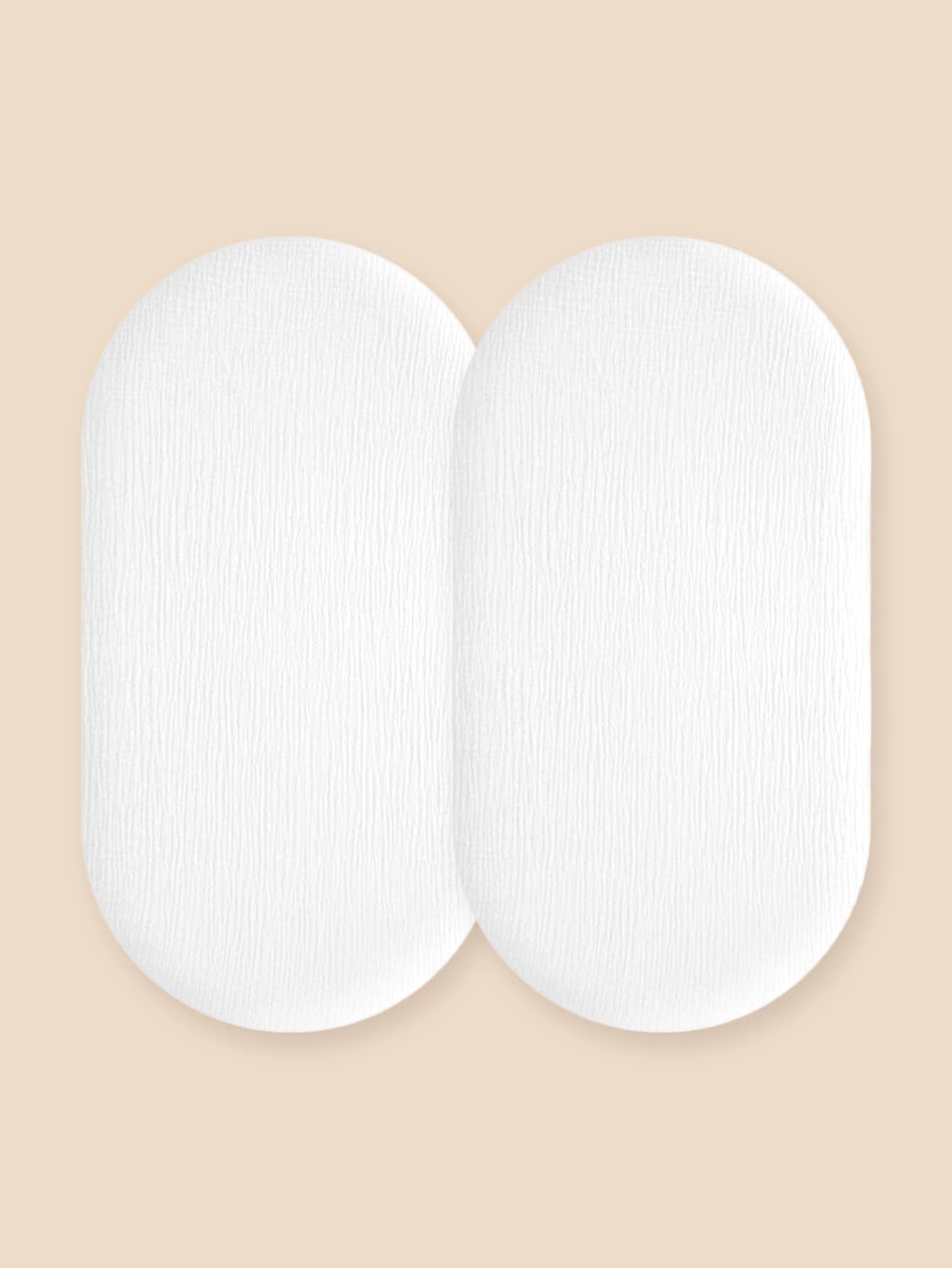 2pcs Small Size Baby Cradle Bedding Set, Matching Baby Bed Sheets For Girls And Boys, Suitable For Crib, Cradle, Oval Or Rectangular Mattress/Bed Pad - White - View 1