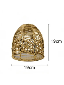 1pc Handwoven Paper Rope Lamp Shade, Creative Pendant Light Suitable For Rooms, Inns, Hotels, Restaurants And Other High-End Lighting Spaces - Semicircle - View 14