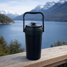 1pc 24oz/27oz/30oz Stainless Steel Insulated Tumbler With Handle And Lid, Large Capacity Handheld Coffee Mug, Keeps Drinks Hot And Cold, Reusable Travel Cup, Perfect Gift For Mother's Day, Birthday, Office And Daily Use - Multicolor - View 15