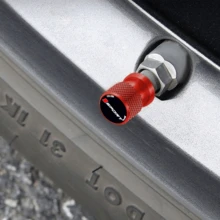 12mm Tapas de válvula de neumático de aleación de aluminio texturizada, con logotipo de resina epoxi, cubiertas de válvula de metal universales, adecuadas para la protección de las ruedas, accesorio duradero y de moda, a prueba de polvo y resistente a los golpes, actualización perfecta y regalo práctico para entusiastas del automóvil - A - Ver 7