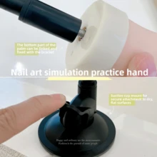 用于美甲练习的柔软灵活假手模型，美甲工具展示 - 彩色 - 查看 5