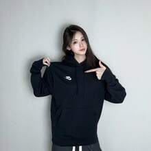 Sudadera Nike Sportswear Club con estampado de logotipo sólido, para hombre, color negro - Negro - Ver 7