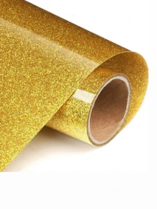 12 Solid Color Glitter Vinyl Sheets, Sparkle Glitter Lettering Film, 30.5cm X 90cm / 12in X 3ft, DIY Pattern Heat Transfer Vinyl - Multicolor - View 13