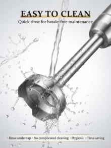 SOKANY 02009 Multi-Function Electric Stirring Rod, Stainless Steel Blades, Suitable For Mixing Soups, Milkshakes, Puree Foods, Comes With Milk Frother, Egg Beater, Chopper And Measuring Cup Accessories, Ideal For Making Soups, Milkshakes And More - View 9