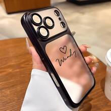 Personalized Custom Initial Name Phone Case Compatible With IPhone 17 16 15 14 13 12 Pro Max Luxury Plating Hard Plastic Transparent Matte Camera Protection Cover 17 Pro Max Gifts For Christmas Days - Multicolor - View 7
