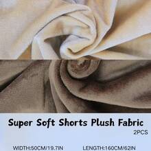 1pc Soft Plush Fabric Material, Suitable For Thanksgiving Decoration, DIY Handmade Home Textile, Applicable To Flannel - Multicolor - View 108