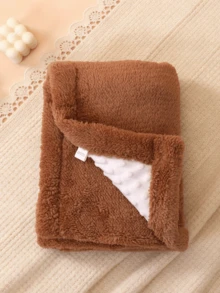 1pc Soft & Cozy Plush Baby Blanket, Fluffy Stroller Blanket, Newborn Christening/Birthday Gift, Unisex, Oeko-Tex Certified - Multicolor - View 9