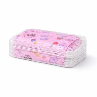 Paquete con 50 Cubrebocas de Triple Capa Termosellados Infantiles con Diseño