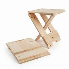 Banco Dobrável Portátil De Madeira Maciça Amadeirado - Maple - Visão 3