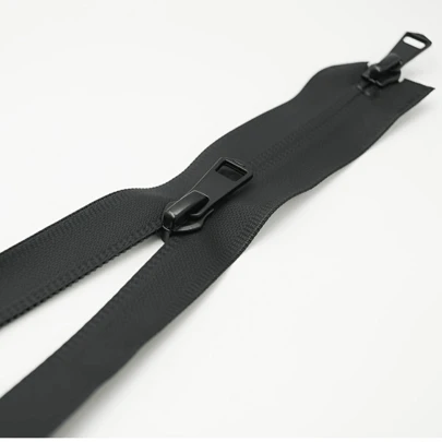 10Pcs Black Nylon Invisible Zipper, Waterproof Size 5, Single Open For Jackets Raincoats Outdoor Gear, Full Length Zipper - Sizes Available