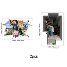 Pegatina de pared extraíble de PVC de Minecraft Escape, decoración del hogar, fiesta, regalo de cumpleaños - Multicolor - Ver 15