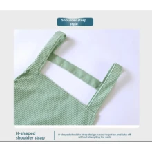 高端女士防水防油外围裙，家用厨房防污耐磨宽松成人连体工作服 - 彩色 - 查看 8