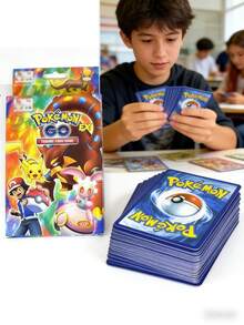 100 piezas Cartas completas en inglés (Serie V, Vmax, Tarjetas GX Raras), bien hechas, con alta HP, poder de batalla fuerte, regalo esencial para series de anime, videojuegos, mercancía, fiestas de cumpleaños y festividades - Multicolor - Ver 2