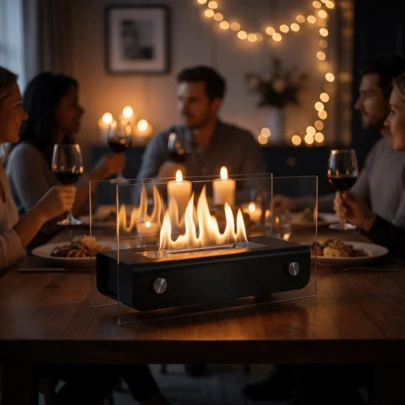 Portable Modern Tabletop Fireplace Home Decoration